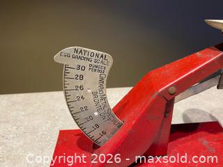 MaxSold Auction: Vintage Egg-Themed Collectibles Lot – Egg Scale, Ceramic Separator & Decorative Egg - London (Ontario, Canada) PARTNER MANAGED Downsizing Online Auction - Trillium Crescent