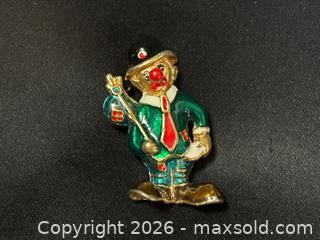 MaxSold Auction: Vintage Enamel Clown Brooch – Gold Tone - London (Ontario, Canada) PARTNER MANAGED Downsizing Online Auction - Trillium Crescent