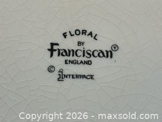 MaxSold Auction: Vintage Franciscan “Floral” Dinner Plates Set of 7 England 10.25in - London (Ontario, Canada) PARTNER MANAGED Downsizing Online Auction - Trillium Crescent