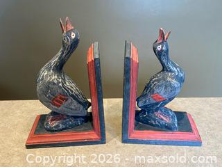 MaxSold Auction: Vintage Hand-Carved Folk Art Wooden Duck Bookends - London (Ontario, Canada) PARTNER MANAGED Downsizing Online Auction - Trillium Crescent