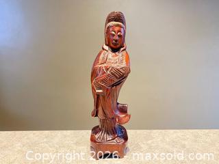 MaxSold Auction: Vintage Hand-Carved Wood Chinese Guan Yin Figurine - London (Ontario, Canada) PARTNER MANAGED Downsizing Online Auction - Trillium Crescent