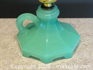 MaxSold Auction: Vintage Houzex Jadeite Art Deco Finger Lamp Base – c. 1920s-1930s - London (Ontario, Canada) PARTNER MANAGED Downsizing Online Auction - Trillium Crescent