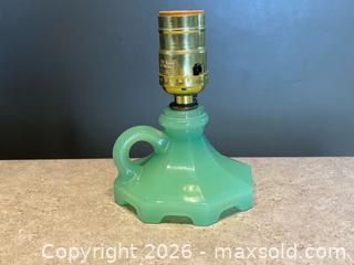 MaxSold Auction: Vintage Houzex Jadeite Art Deco Finger Lamp Base – c. 1920s-1930s - London (Ontario, Canada) PARTNER MANAGED Downsizing Online Auction - Trillium Crescent