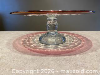 MaxSold Auction: Vintage King's Crown Ruby Thumbprint Pedestal Cake Stand – 12" Indiana Glass / Tiffin MCM - London (Ontario, Canada) PARTNER MANAGED Downsizing Online Auction - Trillium Crescent