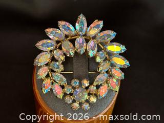 MaxSold Auction: Vintage Signed Sherman Aurora Borealis Tiara Brooch - London (Ontario, Canada) PARTNER MANAGED Downsizing Online Auction - Trillium Crescent
