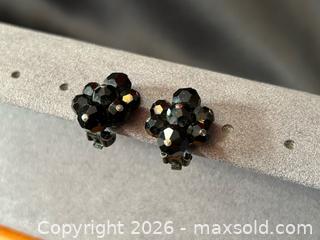 MaxSold Auction: Vintage Signed Sherman Jet Black Cluster Earrings - London (Ontario, Canada) PARTNER MANAGED Downsizing Online Auction - Trillium Crescent
