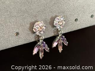 MaxSold Auction: Vintage Signed Sherman Rhinestone Dangle Earrings - London (Ontario, Canada) PARTNER MANAGED Downsizing Online Auction - Trillium Crescent