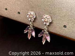 MaxSold Auction: Vintage Signed Sherman Rhinestone Dangle Earrings - London (Ontario, Canada) PARTNER MANAGED Downsizing Online Auction - Trillium Crescent
