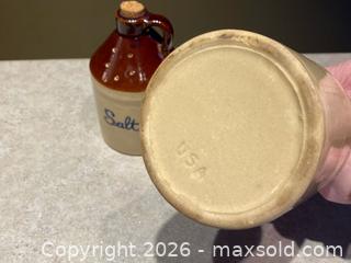 MaxSold Auction: Vintage Stoneware Salt & Pepper Jugs with Cork Stoppers – USA - London (Ontario, Canada) PARTNER MANAGED Downsizing Online Auction - Trillium Crescent