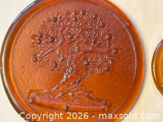 MaxSold Auction: Vintage Swedish Amber Glass Suncatchers - Tree & Bird - Set of 2 - London (Ontario, Canada) PARTNER MANAGED Downsizing Online Auction - Trillium Crescent