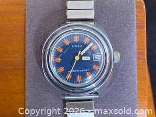 MaxSold Auction: Vintage Timex Mechanical Wristwatch – Water Resistant, Date – Not Running - London (Ontario, Canada) PARTNER MANAGED Downsizing Online Auction - Trillium Crescent