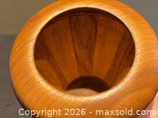 MaxSold Auction: Vintage Turned Wooden Lidded Canister – Inlaid Banding – Tall Form - London (Ontario, Canada) PARTNER MANAGED Downsizing Online Auction - Trillium Crescent