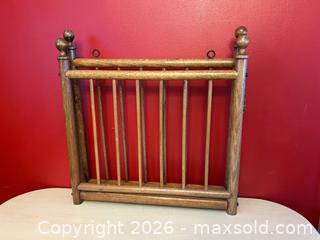 MaxSold Auction: Vintage Wall-Hanging Wooden Document / Magazine Holder - London (Ontario, Canada) PARTNER MANAGED Downsizing Online Auction - Trillium Crescent