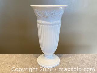 MaxSold Auction: Vintage Wedgwood of Etruria & Barlaston Embossed Queen's Ware Cream on Cream Trumpet Vase  - London (Ontario, Canada) PARTNER MANAGED Downsizing Online Auction - Trillium Crescent
