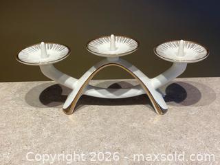 MaxSold Auction: Vintage West Germany Porcelain Triple Candle Holder – Alka Kunst Bavaria - London (Ontario, Canada) PARTNER MANAGED Downsizing Online Auction - Trillium Crescent