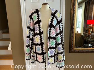 MaxSold Auction: Wander Bird Collection Handmade Granny Square Afghan Cardigan Sweater - London (Ontario, Canada) PARTNER MANAGED Downsizing Online Auction - Trillium Crescent