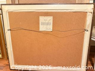 MaxSold Auction: Framed Charles Fracé (attributed) Lion Print, 1970s - Greenburgh (New York, USA) SELLER MANAGED Moving Online Auction -  Sprain Road