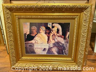MaxSold Auction: Framed Classical Historical Paper Print in Gold Gilt Wood Frame - Greenburgh (New York, USA) SELLER MANAGED Moving Online Auction -  Sprain Road