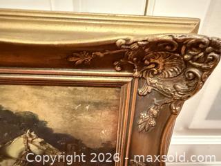 MaxSold Auction: Framed Giclée Painting — Equestrian Rider in Ornate Gilt Frame - Greenburgh (New York, USA) SELLER MANAGED Moving Online Auction -  Sprain Road