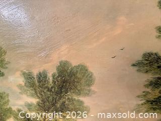 MaxSold Auction: Framed Landscape Painting — Riverside Pastoral Scene - Greenburgh (New York, USA) SELLER MANAGED Moving Online Auction -  Sprain Road