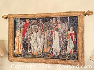 MaxSold Auction: Medieval/Arthurian Decorative Woven Wall Tapestry with Rod - Greenburgh (New York, USA) SELLER MANAGED Moving Online Auction -  Sprain Road