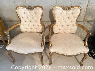 MaxSold Auction: Pair of Louis XV Rococo Gilt Carved Wood Armchairs - Greenburgh (New York, USA) SELLER MANAGED Moving Online Auction -  Sprain Road