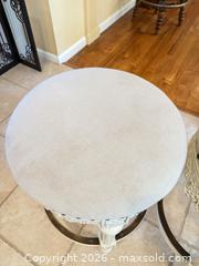 MaxSold Auction: Pair of Round Upholstered Swivel Counter/Vanity Stools, Antique White - Greenburgh (New York, USA) SELLER MANAGED Moving Online Auction -  Sprain Road