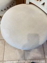 MaxSold Auction: Set of 3 Swivel Counter Stools — Carved Backs, Round Padded Seats - Greenburgh (New York, USA) SELLER MANAGED Moving Online Auction -  Sprain Road