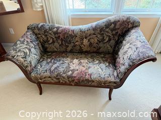 MaxSold Auction: Victorian Tapestry Floral Loveseat - Greenburgh (New York, USA) SELLER MANAGED Moving Online Auction -  Sprain Road