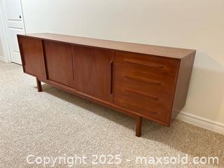 MaxSold Auction: Danish Modern Teak Sideboard / Credenza – Mid Century Modern - St. Thomas (Ontario, Canada) PARTNER MANAGED Estate Sale Online Auction - Lake Margaret Trail