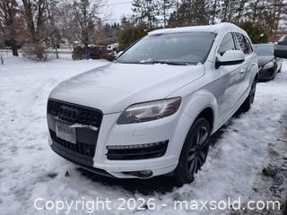 MaxSold Auction: 2013 Audi Q7 S-Line Prestige WA1VGFE7DD000365 - Ottawa (Ontario, Canada) SELLER MANAGED Commercial Liquidation Online Auction - Boundary                       