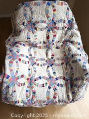 MaxSold Auction: Antique 1930's Double Wedding Ring Quilt - Los Altos (California, USA) SELLER MANAGED Estate Sale Online Auction - Newcastle Drive