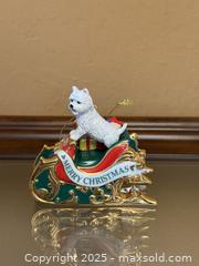 MaxSold Auction: Danbury Mint 2005 Annual Porcelain CHRISTMAS JOY WESTIE Ornament - Los Altos (California, USA) SELLER MANAGED Estate Sale Online Auction - Newcastle Drive