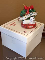 MaxSold Auction: Danbury Mint 2006 Annual Porcelain CHRISTMAS JOY WESTIE Ornament - Los Altos (California, USA) SELLER MANAGED Estate Sale Online Auction - Newcastle Drive