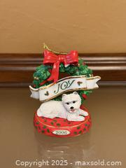 MaxSold Auction: Danbury Mint 2006 Annual Porcelain CHRISTMAS JOY WESTIE Ornament - Los Altos (California, USA) SELLER MANAGED Estate Sale Online Auction - Newcastle Drive