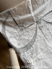 MaxSold Auction: Large Antique French Tablecloth. Beautiful Design!  - Los Altos (California, USA) SELLER MANAGED Estate Sale Online Auction - Newcastle Drive