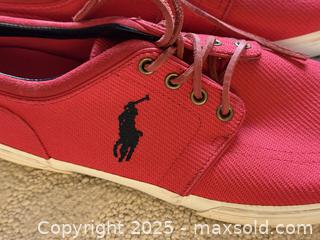 MaxSold Auction: Polo Ralph Lauren Faxon Low Red Calvary Twill Sport Suede Upper Shoes - Los Altos (California, USA) SELLER MANAGED Estate Sale Online Auction - Newcastle Drive