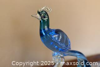 MaxSold Auction: RARE Large Vintage Alfredo Barbini Murano Glass Peacock: Venetian Art Glass Decor | 2 of 2 - Los Altos (California, USA) SELLER MANAGED Estate Sale Online Auction - Newcastle Drive