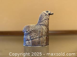 MaxSold Auction: RARE Vintage Brutalist Ceramic Horse - Bertil Vallien's Terra Series for Rörstrand Rorstrand - Sweden, 1978 - Los Altos (California, USA) SELLER MANAGED Estate Sale Online Auction - Newcastle Drive