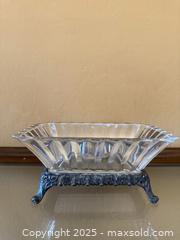 MaxSold Auction: Vintage Art Deco Indiana Glass Prism Centerpiece Console Dish & F B Rogers Silver Plate Base - Los Altos (California, USA) SELLER MANAGED Estate Sale Online Auction - Newcastle Drive