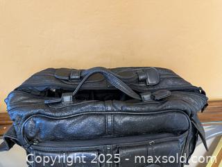 MaxSold Auction: Vintage Black Leather Mini-Duffel Bag - Los Altos (California, USA) SELLER MANAGED Estate Sale Online Auction - Newcastle Drive