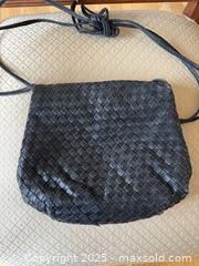 MaxSold Auction: Vintage Bottega Veneta Style Black Intrecciato Weave Pochette Crossbody Flap Bag - Los Altos (California, USA) SELLER MANAGED Estate Sale Online Auction - Newcastle Drive