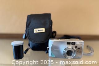 MaxSold Auction: Vintage Canon Sure Shot Z155 Caption 35mm Film Camera with Original Carrying Bag - Los Altos (California, USA) SELLER MANAGED Estate Sale Online Auction - Newcastle Drive