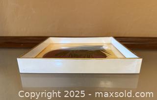 MaxSold Auction: Vintage Designer Maison Geometric Peacock Feather Tray - Los Altos (California, USA) SELLER MANAGED Estate Sale Online Auction - Newcastle Drive
