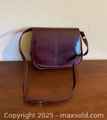 MaxSold Auction: Vintage Figli Di Orfeo Macchi Burgundy Leather Embossed Purse - Los Altos (California, USA) SELLER MANAGED Estate Sale Online Auction - Newcastle Drive