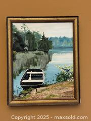 MaxSold Auction: Vintage Framed Art: Original Landscape Oil Painting by R. Hutchinson 2 of 2 - Los Altos (California, USA) SELLER MANAGED Estate Sale Online Auction - Newcastle Drive