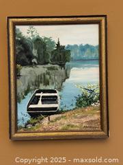 MaxSold Auction: Vintage Framed Art: Original Landscape Oil Painting by R. Hutchinson 2 of 2 - Los Altos (California, USA) SELLER MANAGED Estate Sale Online Auction - Newcastle Drive