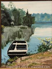 MaxSold Auction: Vintage Framed Art: Original Landscape Oil Painting by R. Hutchinson 2 of 2 - Los Altos (California, USA) SELLER MANAGED Estate Sale Online Auction - Newcastle Drive