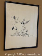 MaxSold Auction: Vintage Framed Art: Original Winnie the Pooh Illustration 3 of 5 - Eeyore - Los Altos (California, USA) SELLER MANAGED Estate Sale Online Auction - Newcastle Drive
