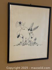 MaxSold Auction: Vintage Framed Art: Original Winnie the Pooh Illustration 3 of 5 - Eeyore - Los Altos (California, USA) SELLER MANAGED Estate Sale Online Auction - Newcastle Drive